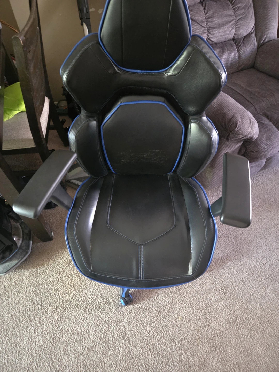 Black and Blue Gaming Chair