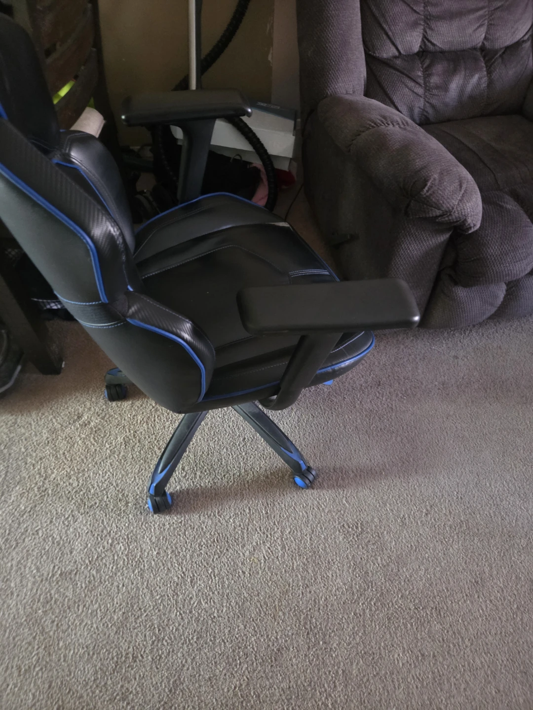 Black and Blue Gaming Chair - photo 4