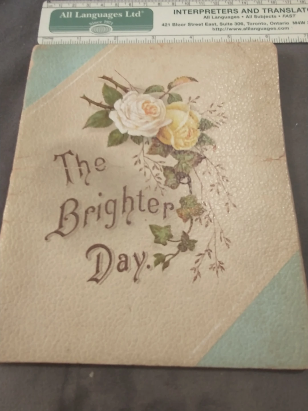 Circa 1900s The Brighter Day Poetry Book