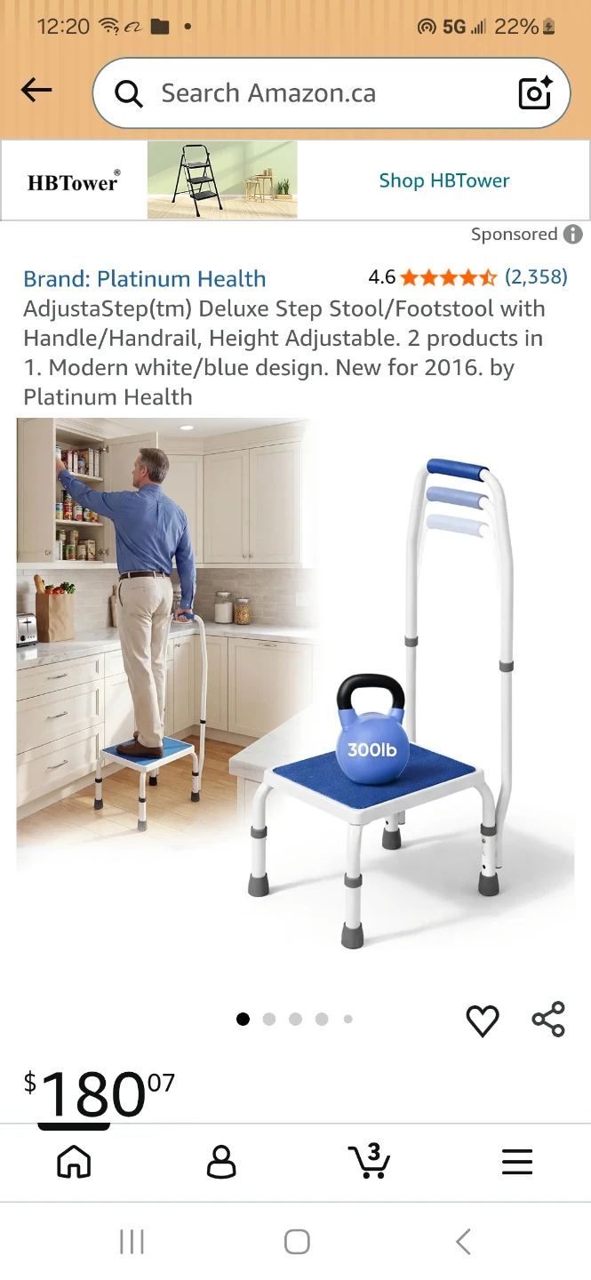 Platinum Health AdjustaStep Deluxe Step Stool