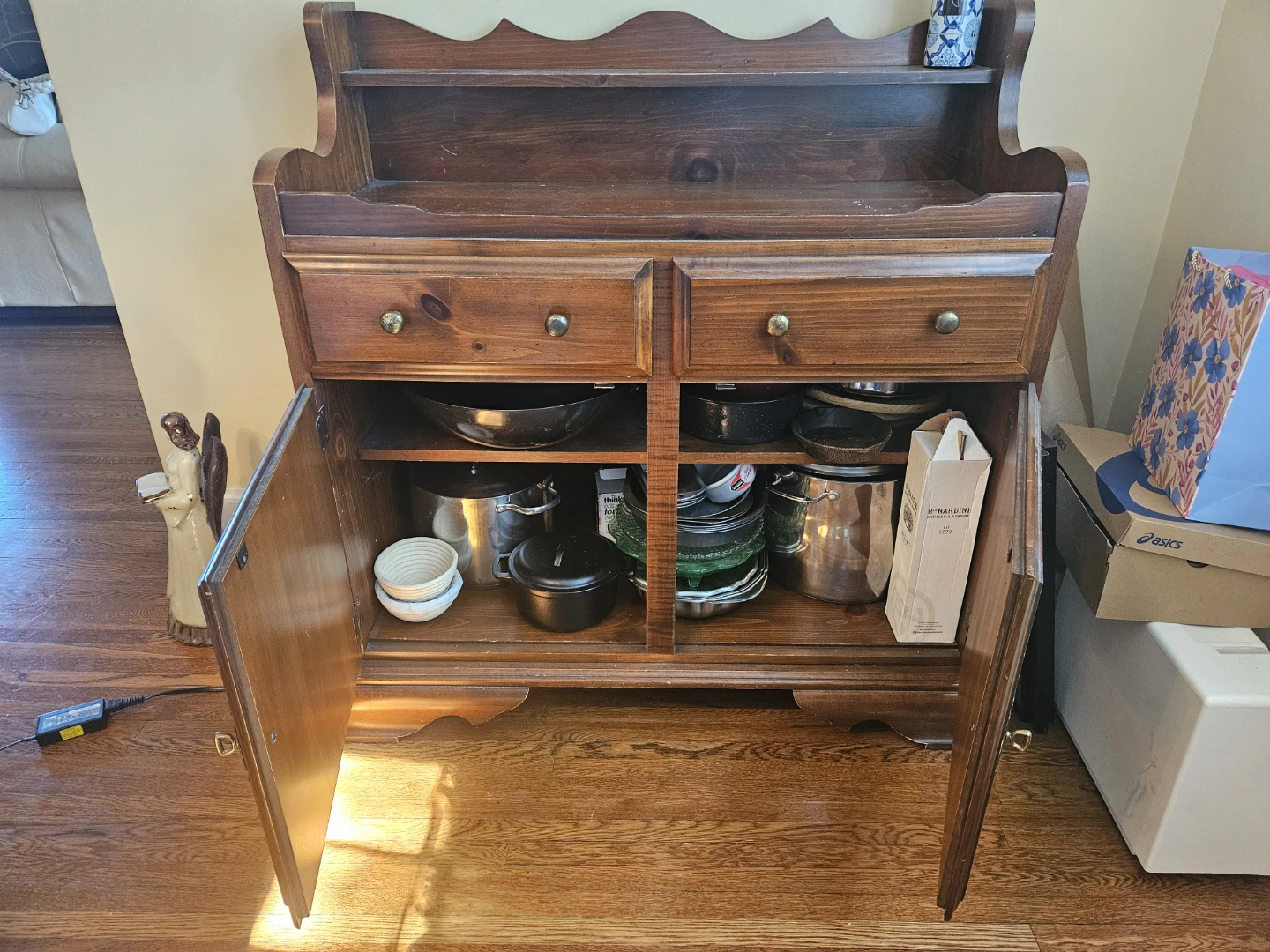 Wooden Server Cabinet with Drawers and Doors - photo 2