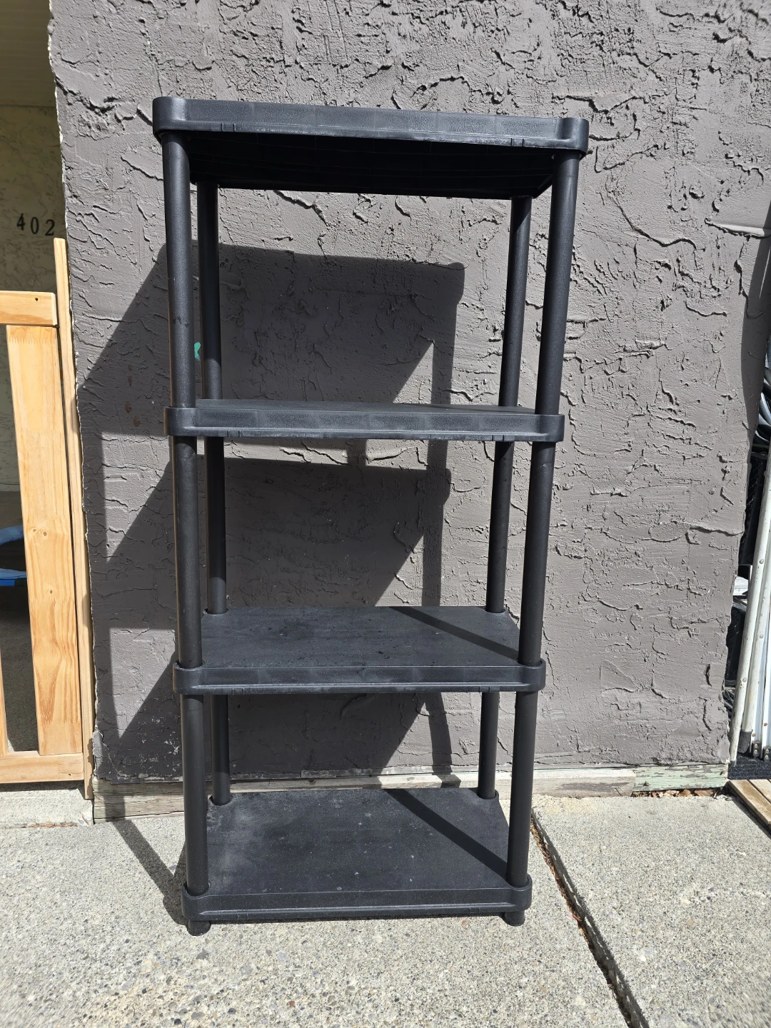 4-Shelf Resin/ Plastic Storage Rack/ Shelving Unit, 23 x 12 x 52