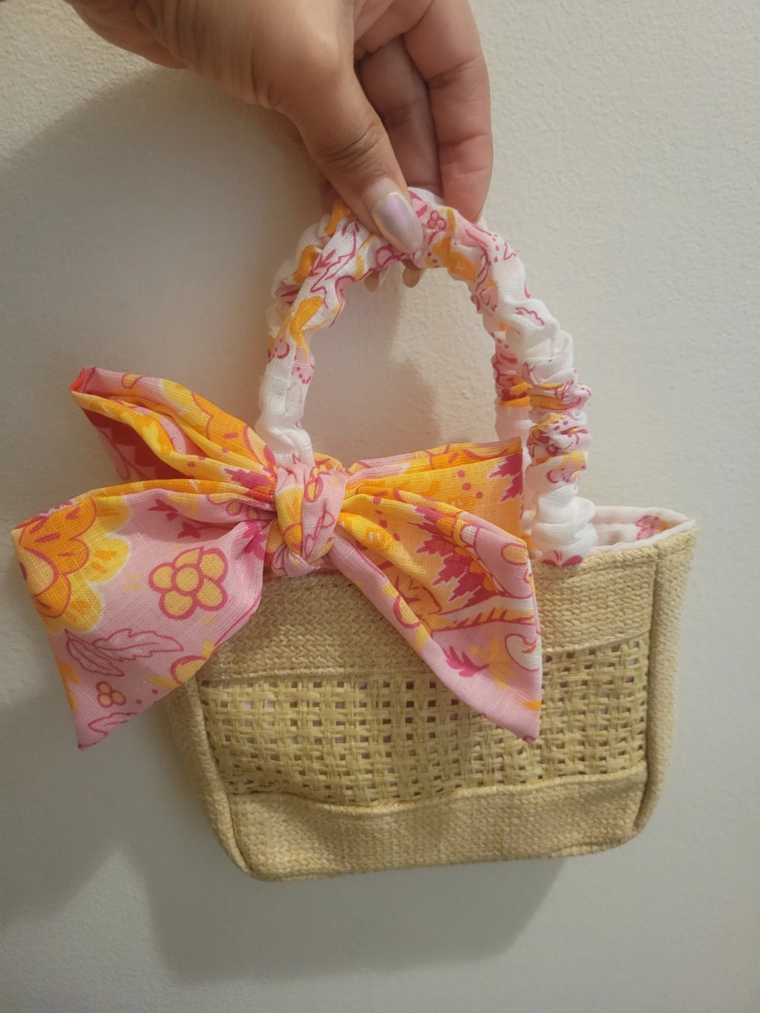 Mini bag with floral print