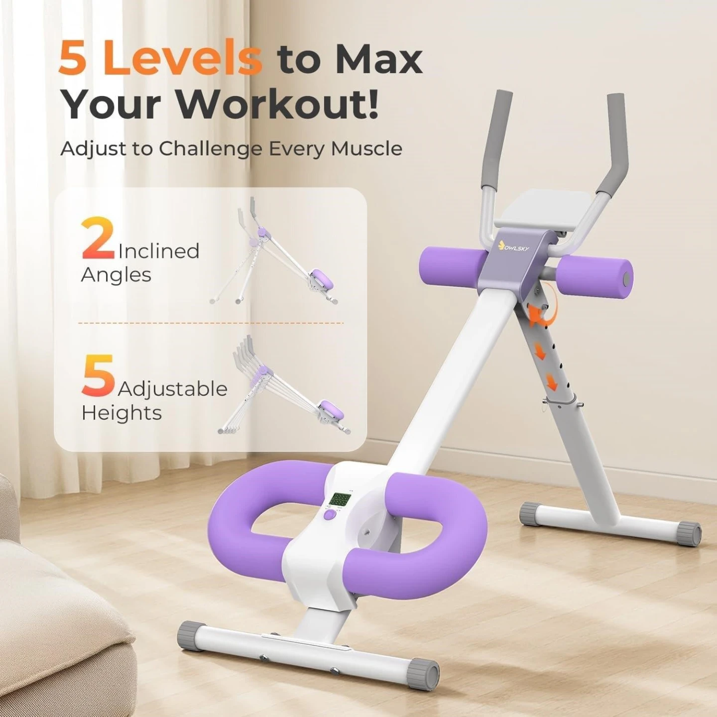 OWLSKY Abdominal Roller Exercise Machine