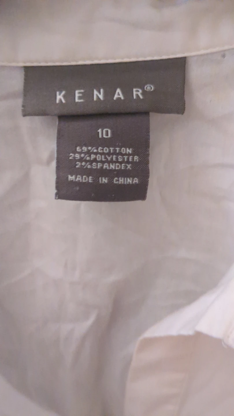 Kenar White Collared Blouse - Size 10 - photo 2