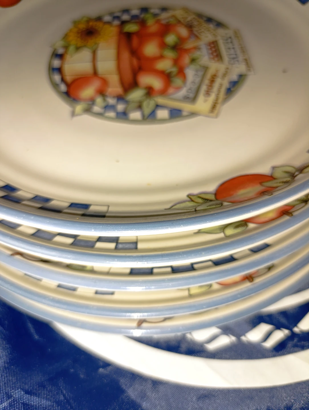 Set of 5 Vintage International Tableworks "Appletime" Plates - photo 2