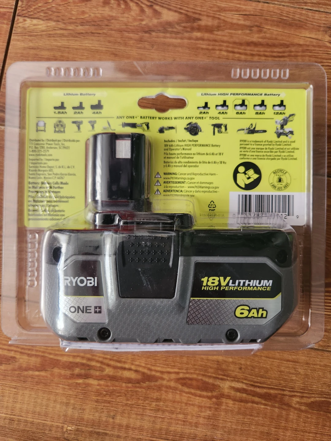 Ryobi ONE+ 18V Lithium High Performance Battery 6Ah - photo 2