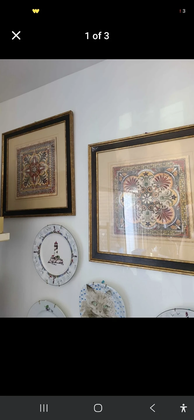 Framed Vintage Decorative Artwork