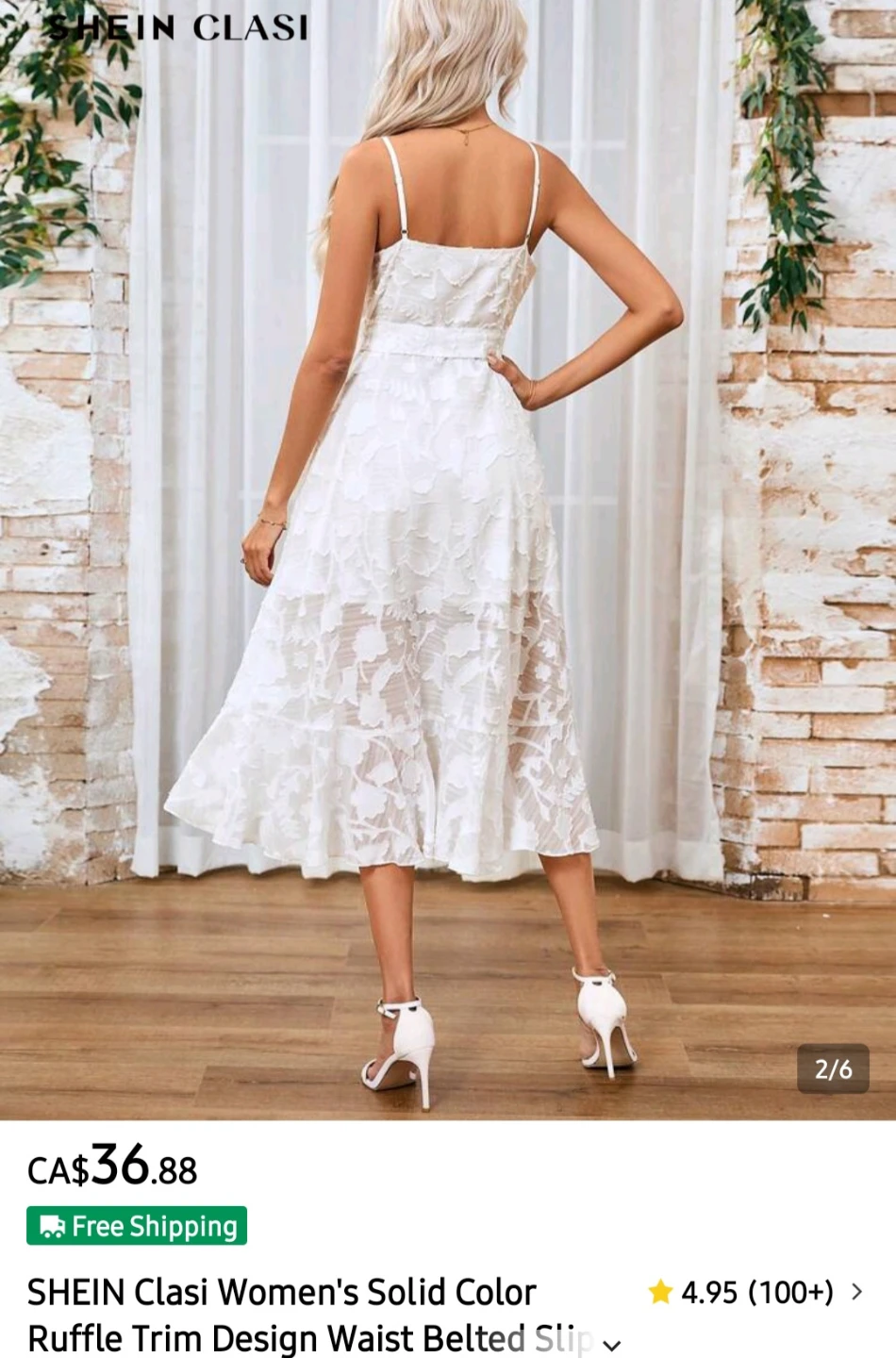 Clasi White Ruffle Trim Dress - photo 2