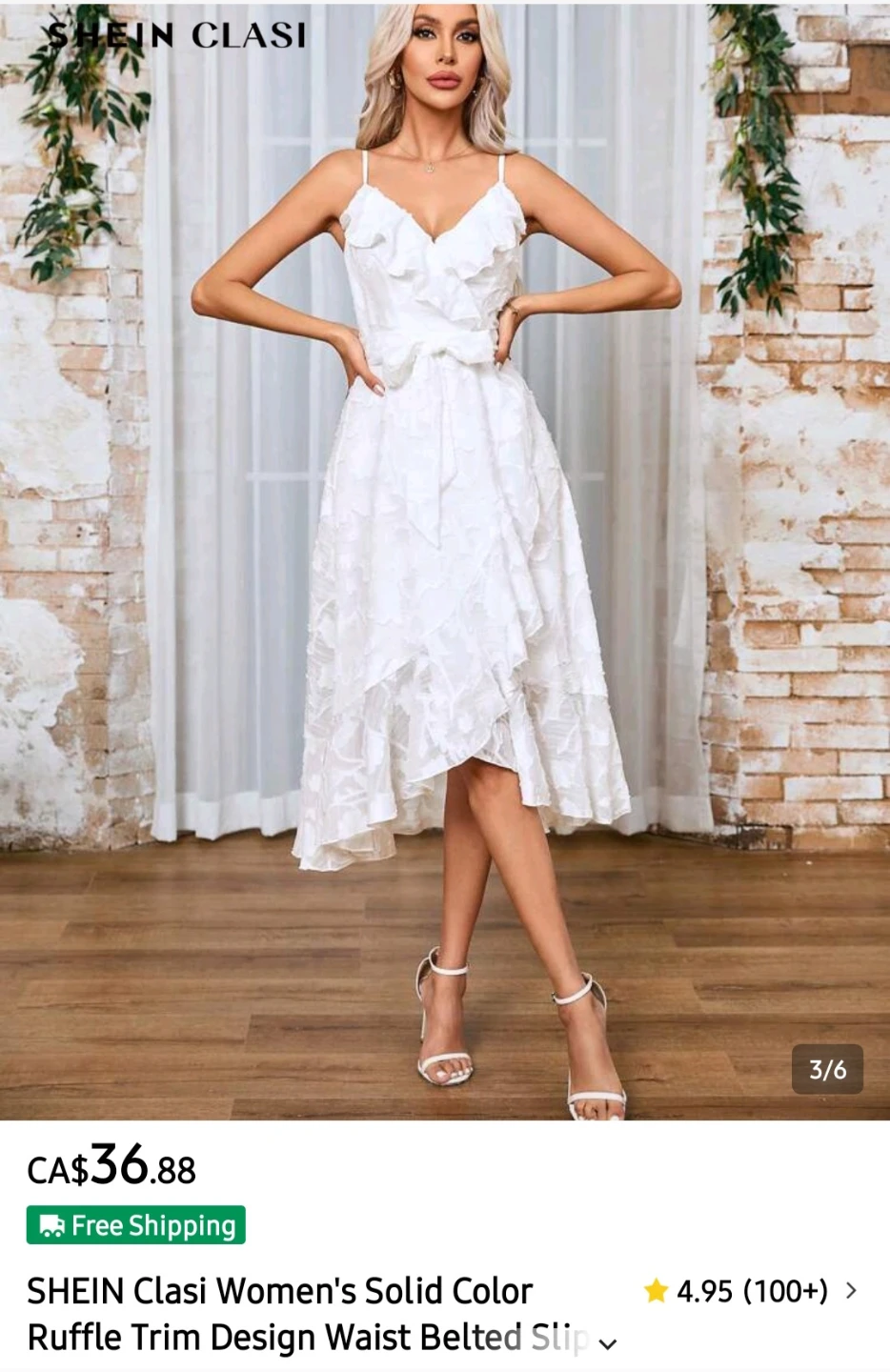 Clasi White Ruffle Trim Dress - photo 3