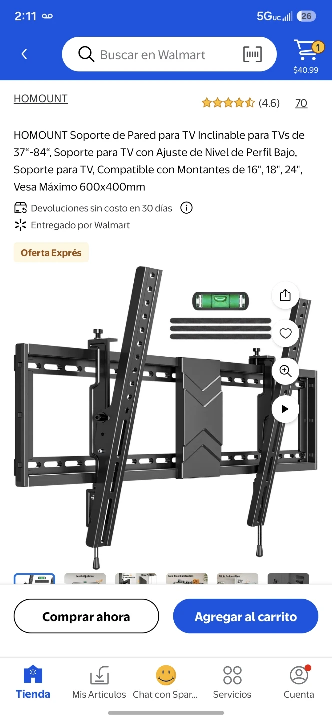 HOMOUNT TV Wall Mount for 37"-84" TVs - photo 2