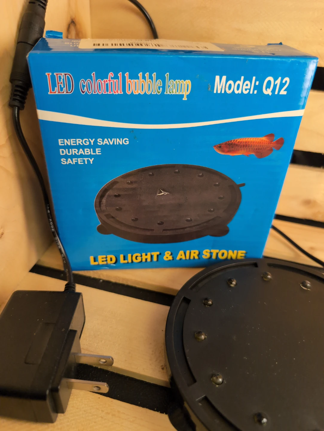 LED Colorful Bubble Lamp Model Q12 - Aquarium Light & Air Stone - photo 2