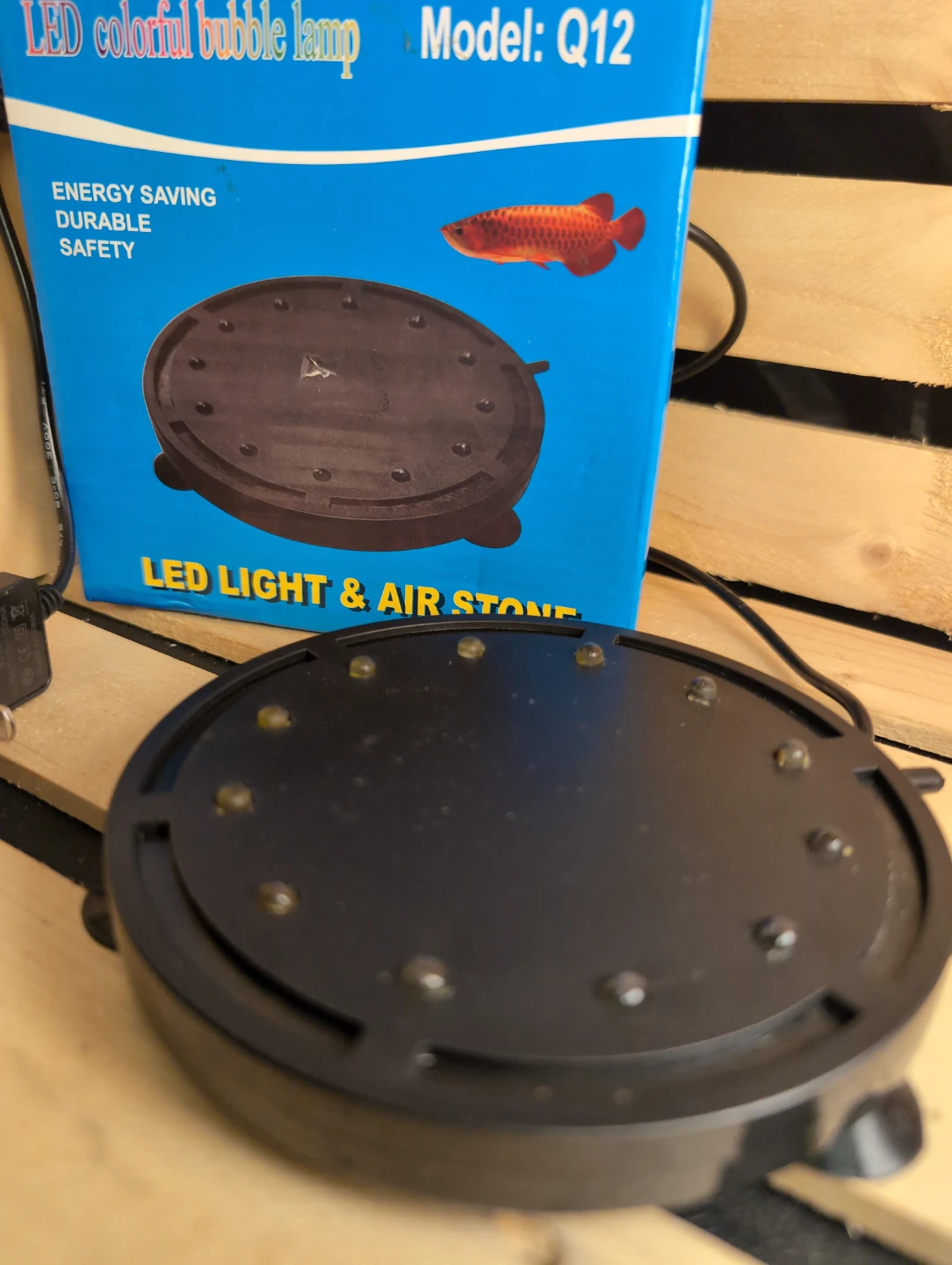 LED Colorful Bubble Lamp Model Q12 - Aquarium Light & Air Stone - photo 3