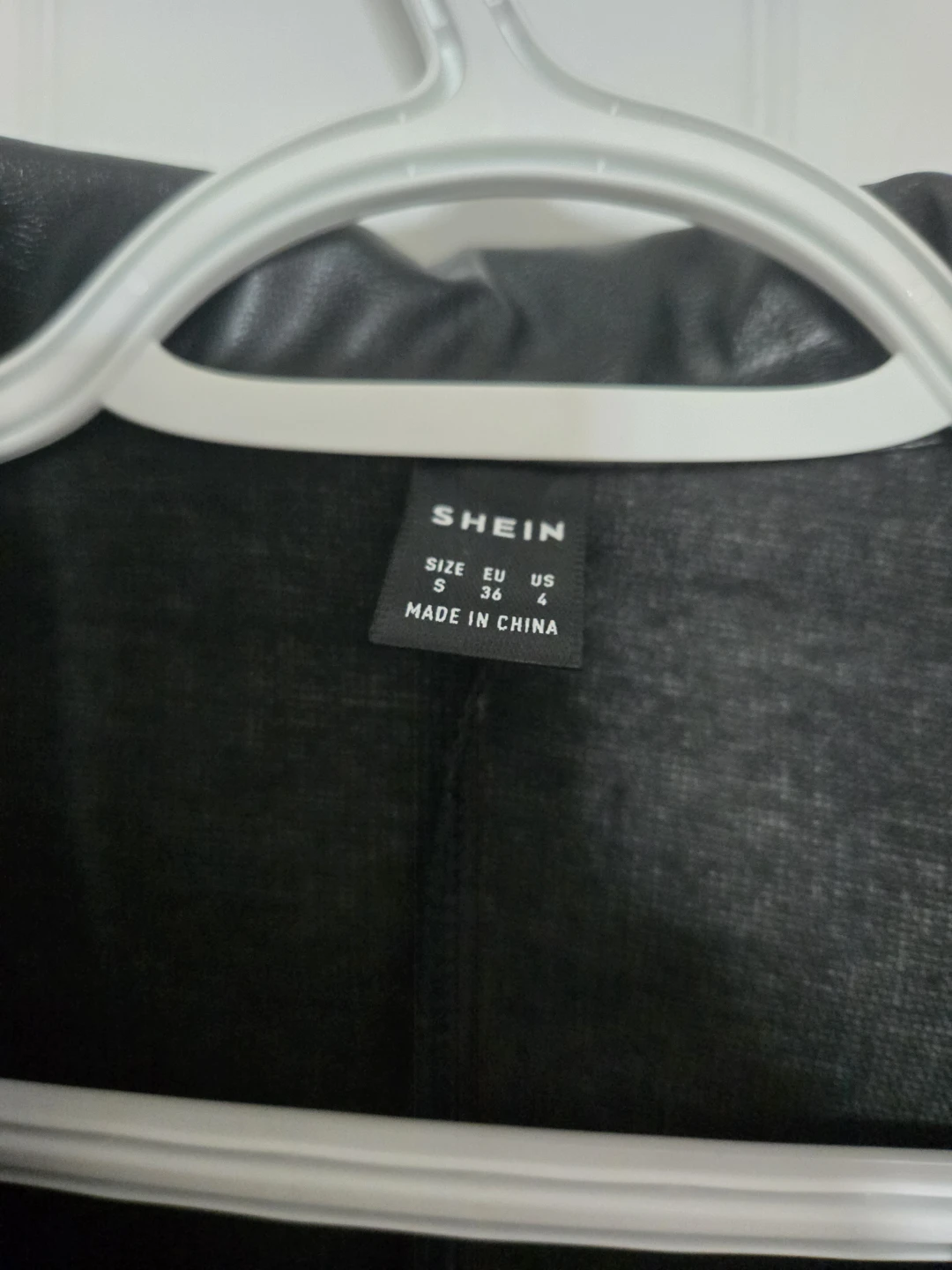 SHEIN Black Faux Leather biker Jacket - photo 2