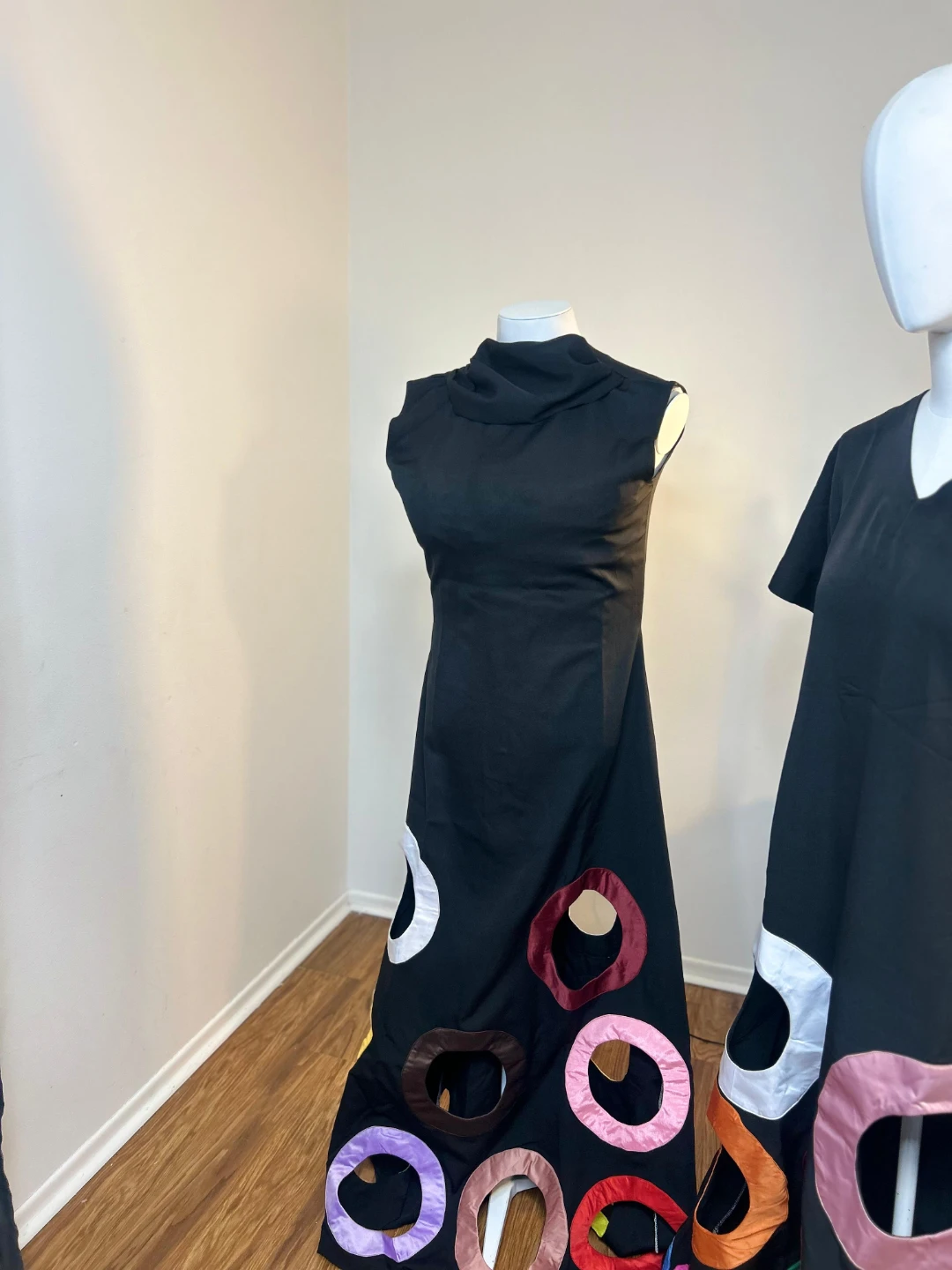 Black Dress with Colourful Circle Cutouts - photo 2