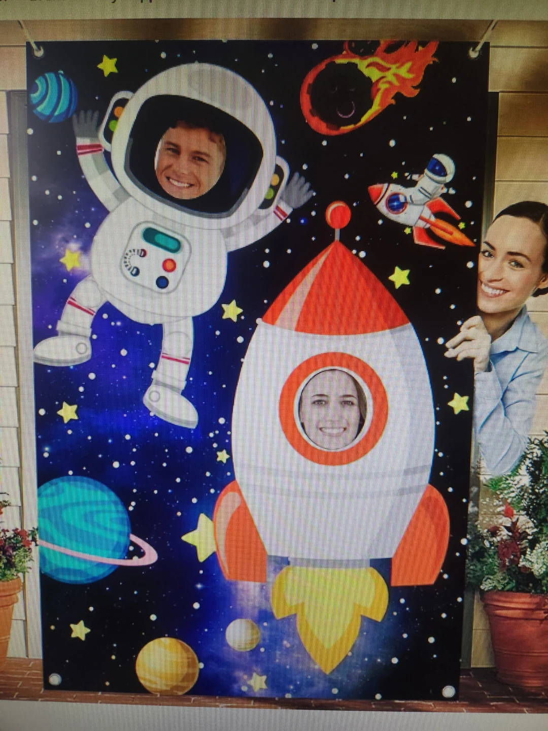 Outer Space Birthday Banner & Party Decor Set - photo 2
