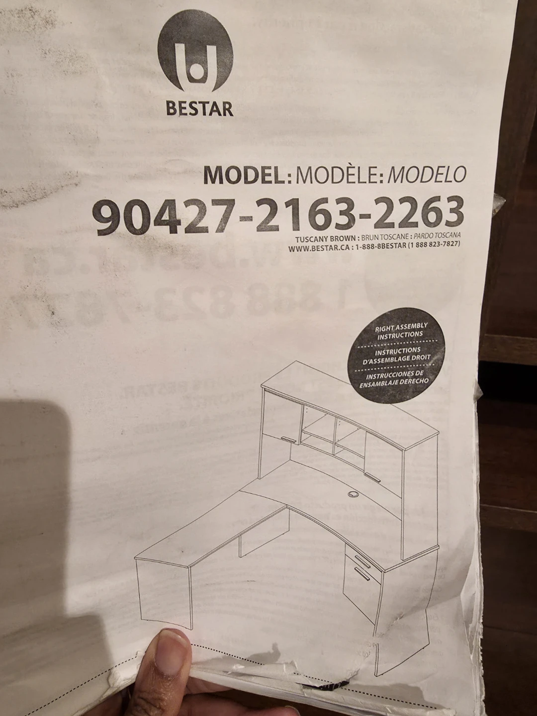 Bestar L-Shaped Desk with Hutch - photo 3