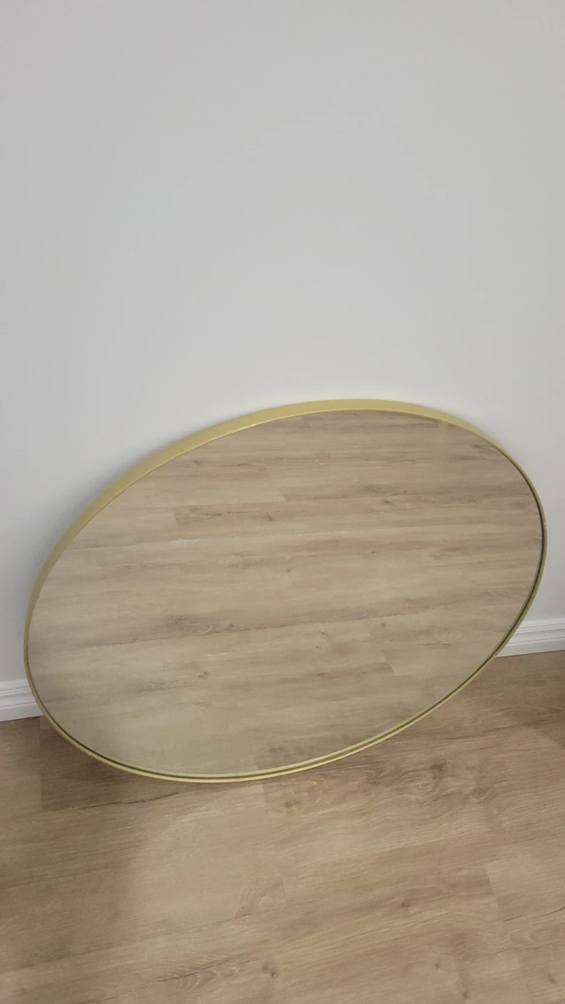 Gold Metal Round Mirror 26inch