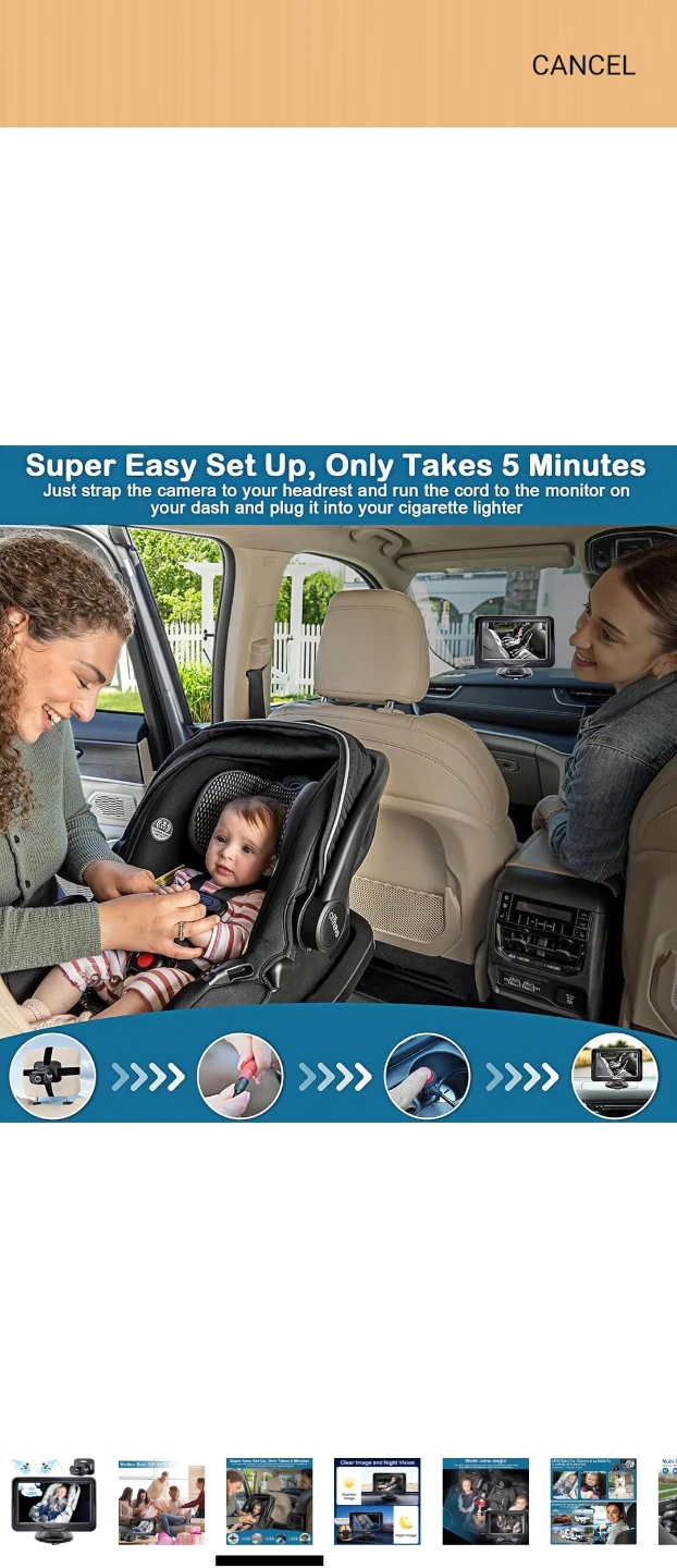 HD 1080P Baby Car Camera Monitor - photo 3