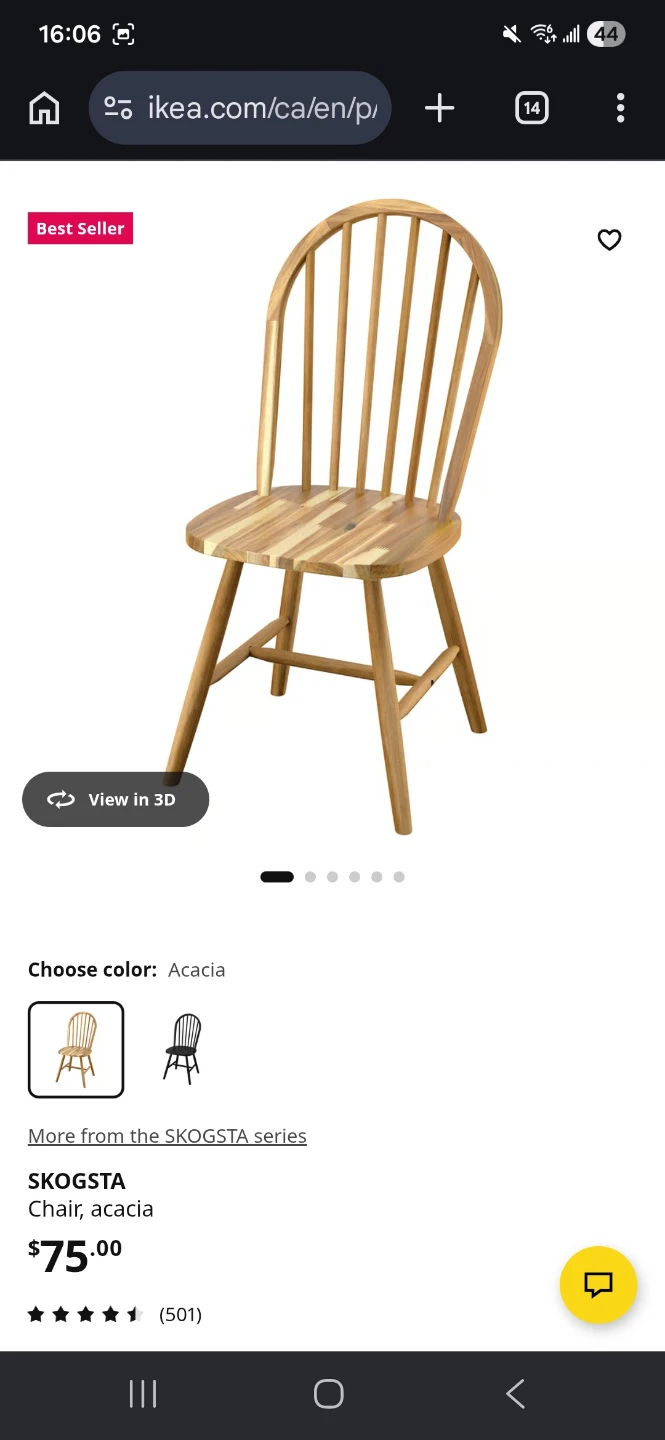 IKEA SKOGSTA Dining Room Chair - photo 3