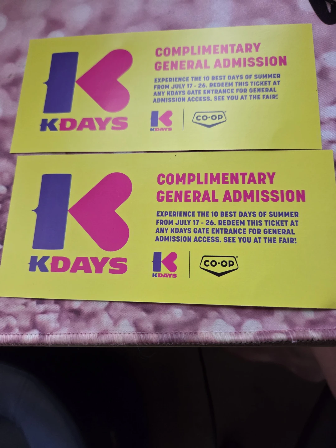 Kdays Complimentary General Admission Tickets (2 Tickets)