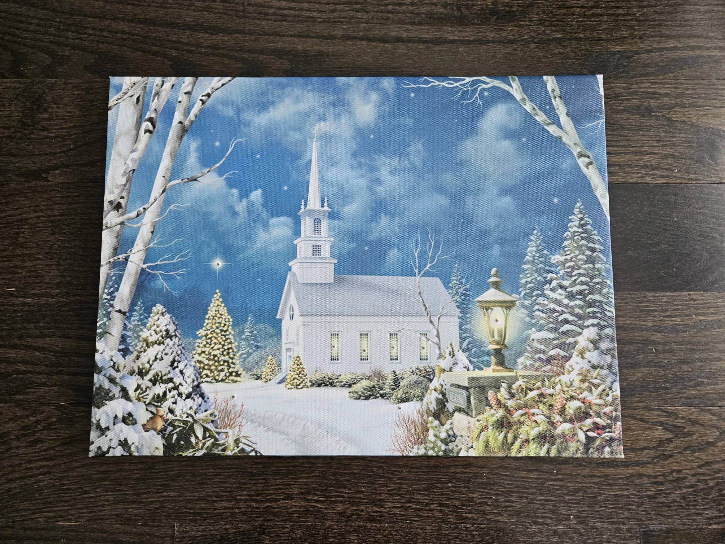 Winter Church with Lighting Feature