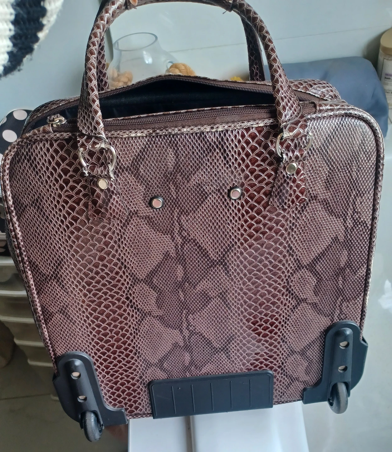 Foxy brand Snakeskin Carry-On Bag *like new* - photo 2
