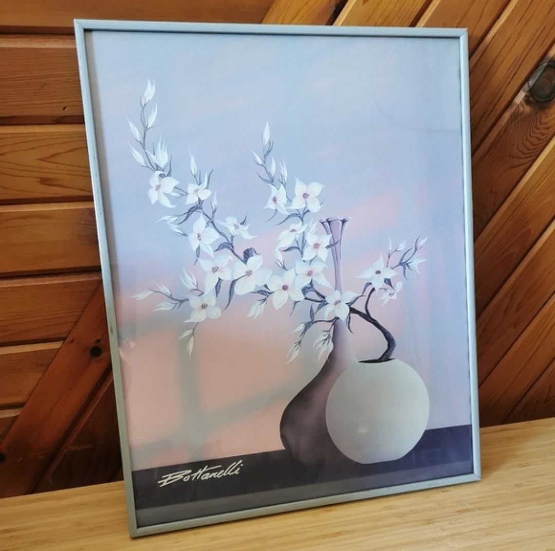 Vintage Bottanelli Floral Still Life Framed Art - photo 3