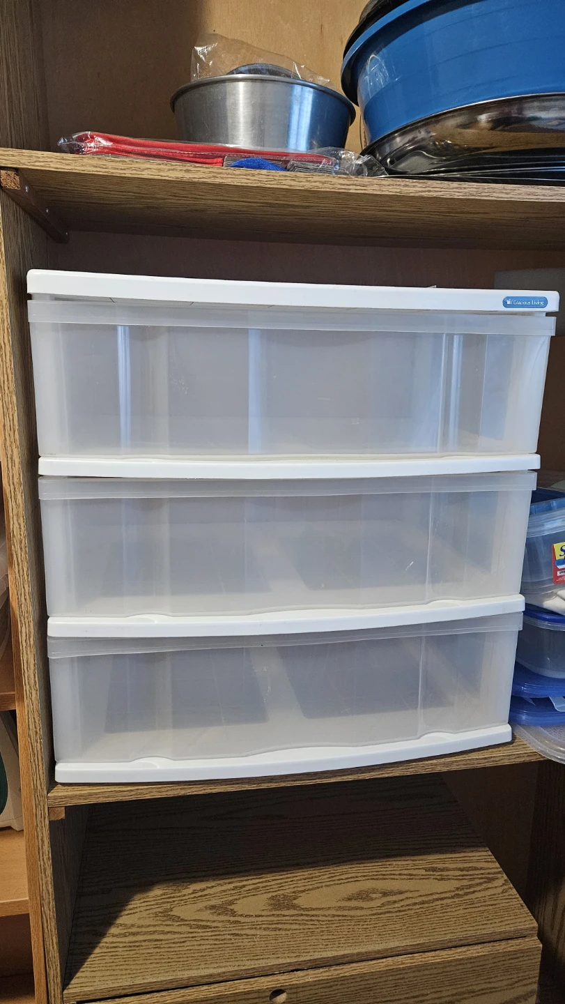 Clear 3-Drawer Organizer Unit
