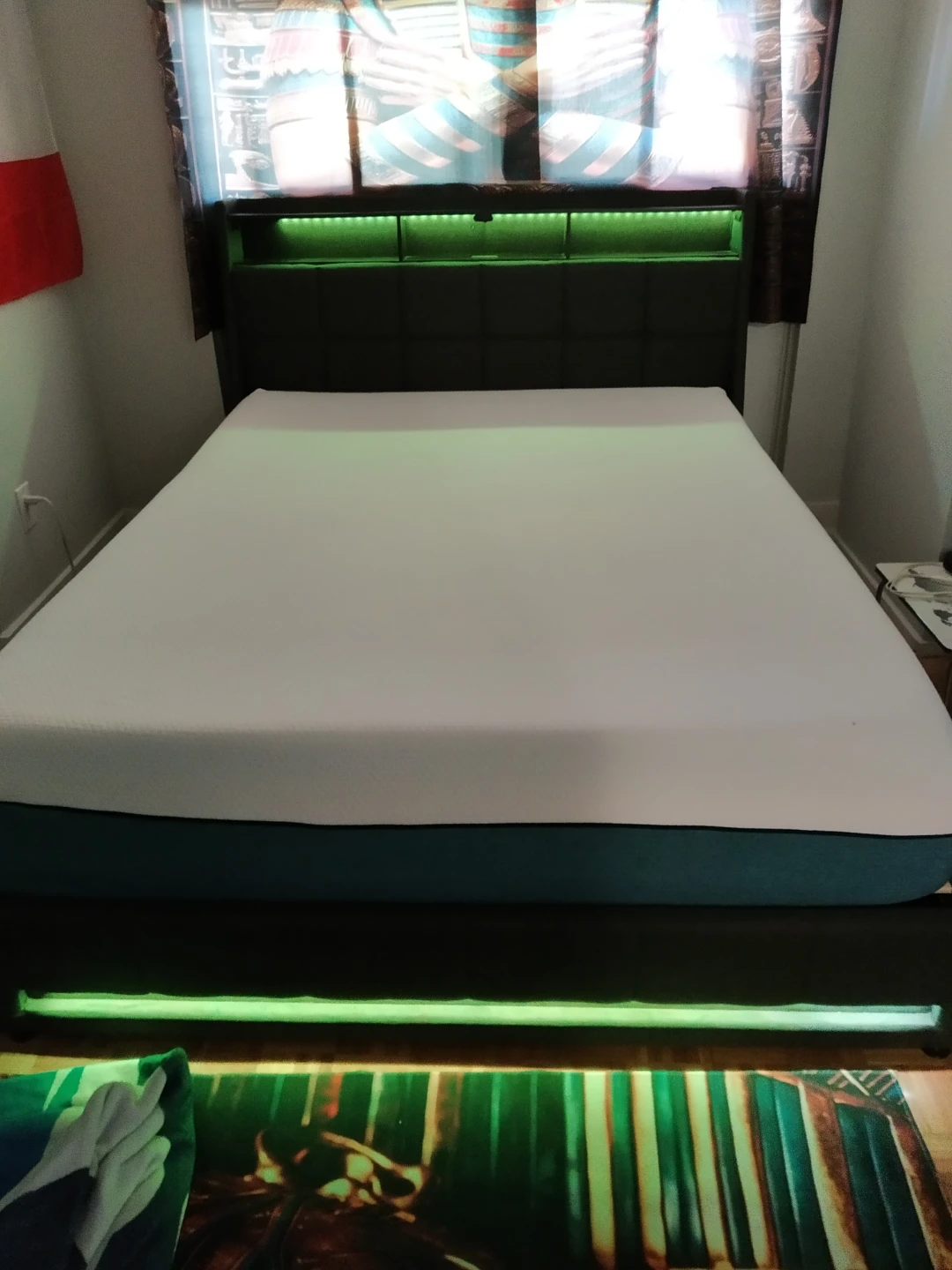 Queen Size Bed Frame with storage & Mattress & Set of Draws - photo 4