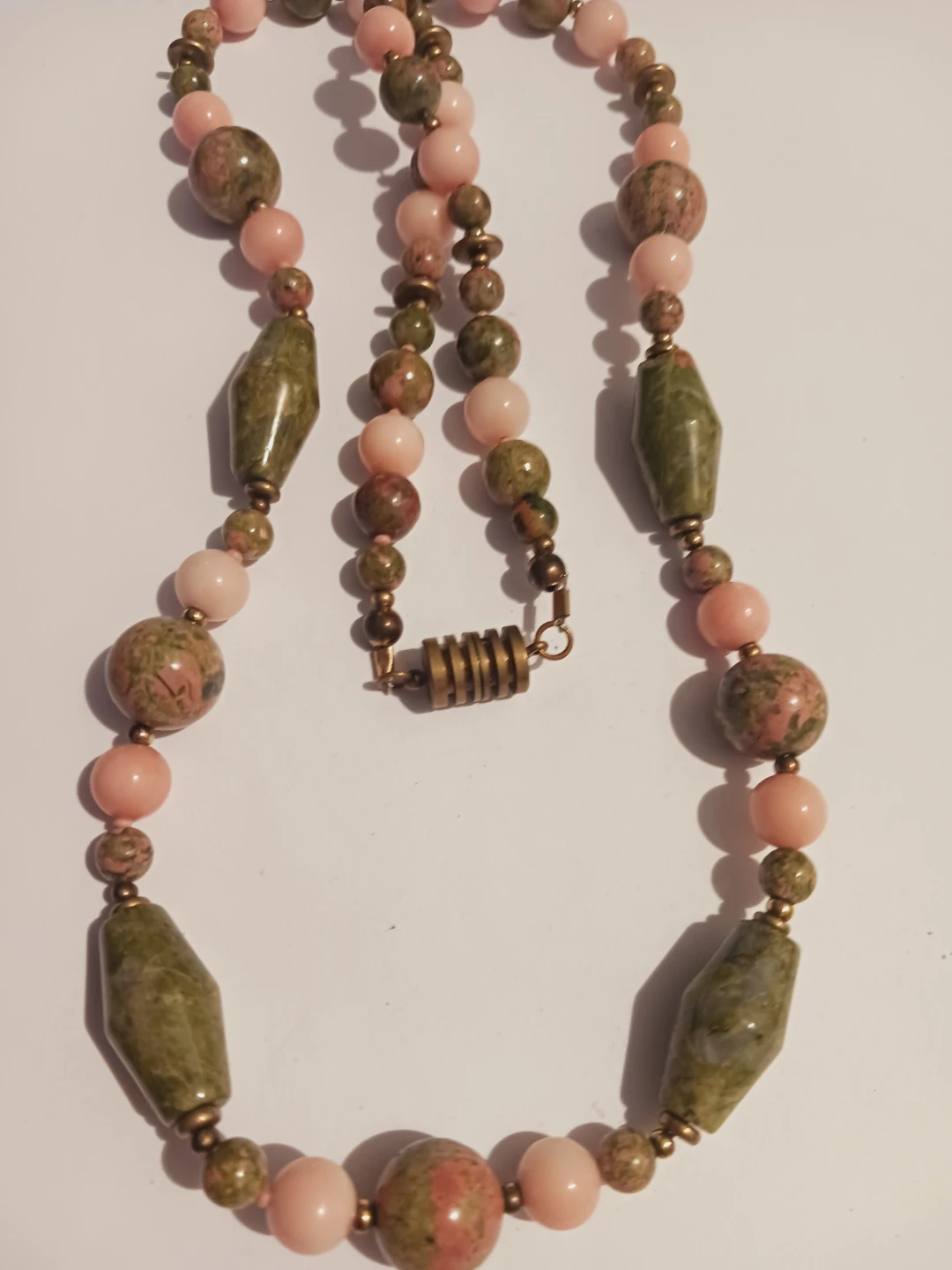 Genuine Unikite & Jasper Unikite Gemstone Necklace - photo 2