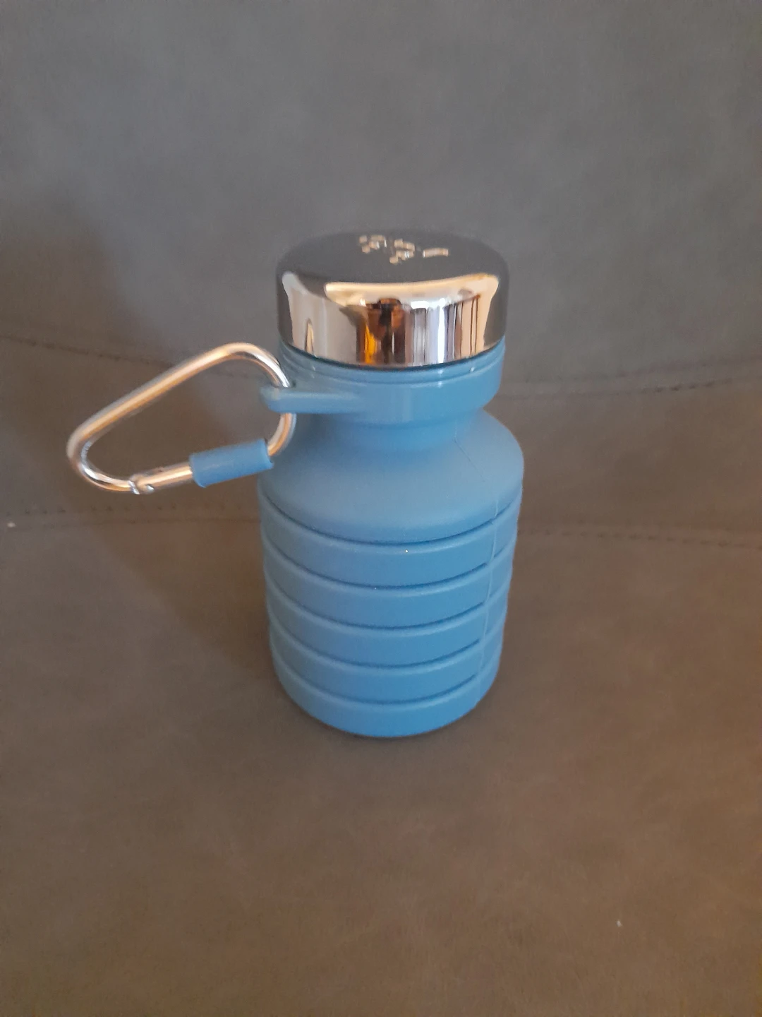 Blue Collapsible Water Bottle with Carabiner - photo 2