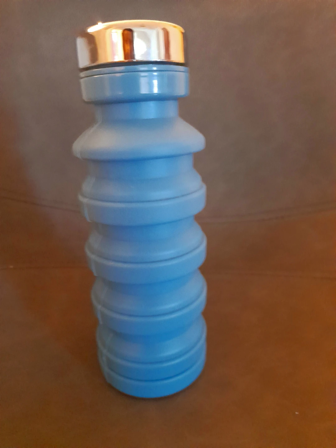 Blue Collapsible Water Bottle with Carabiner - photo 3