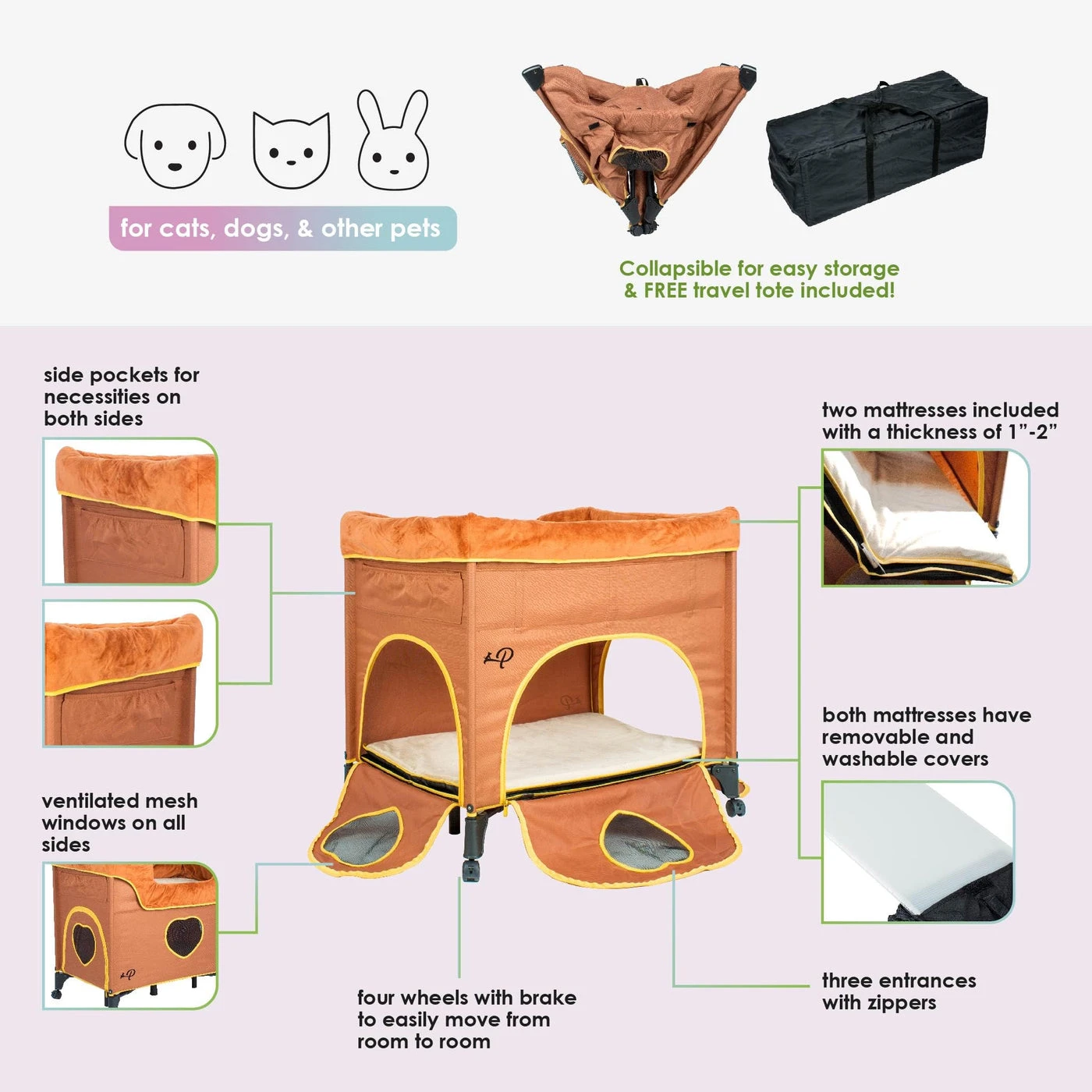 Portable Pet Crate with Travel Tote - photo 2