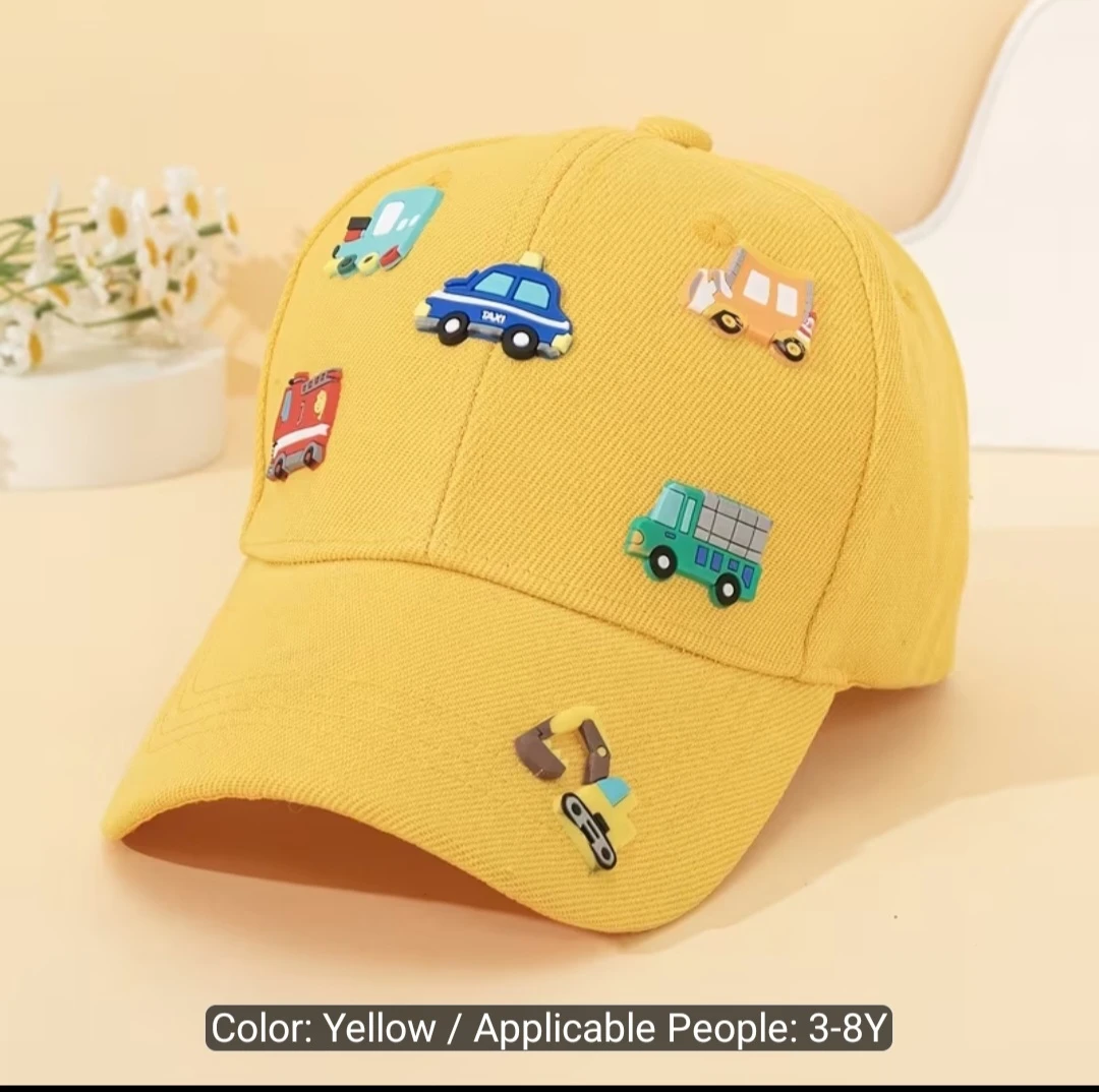 Kids Baseball Cap with Vehicle Appliqués - photo 2