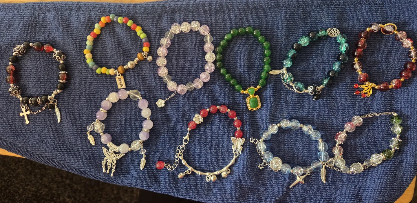 Lot of 10 Beaded Bracelets