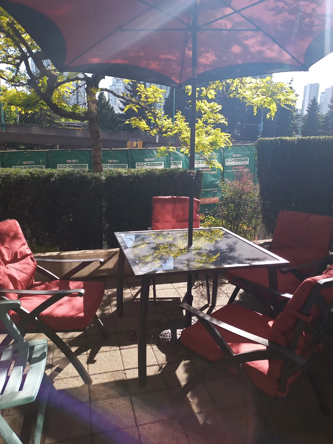 Patio Table and Chairs Set with Umbrella