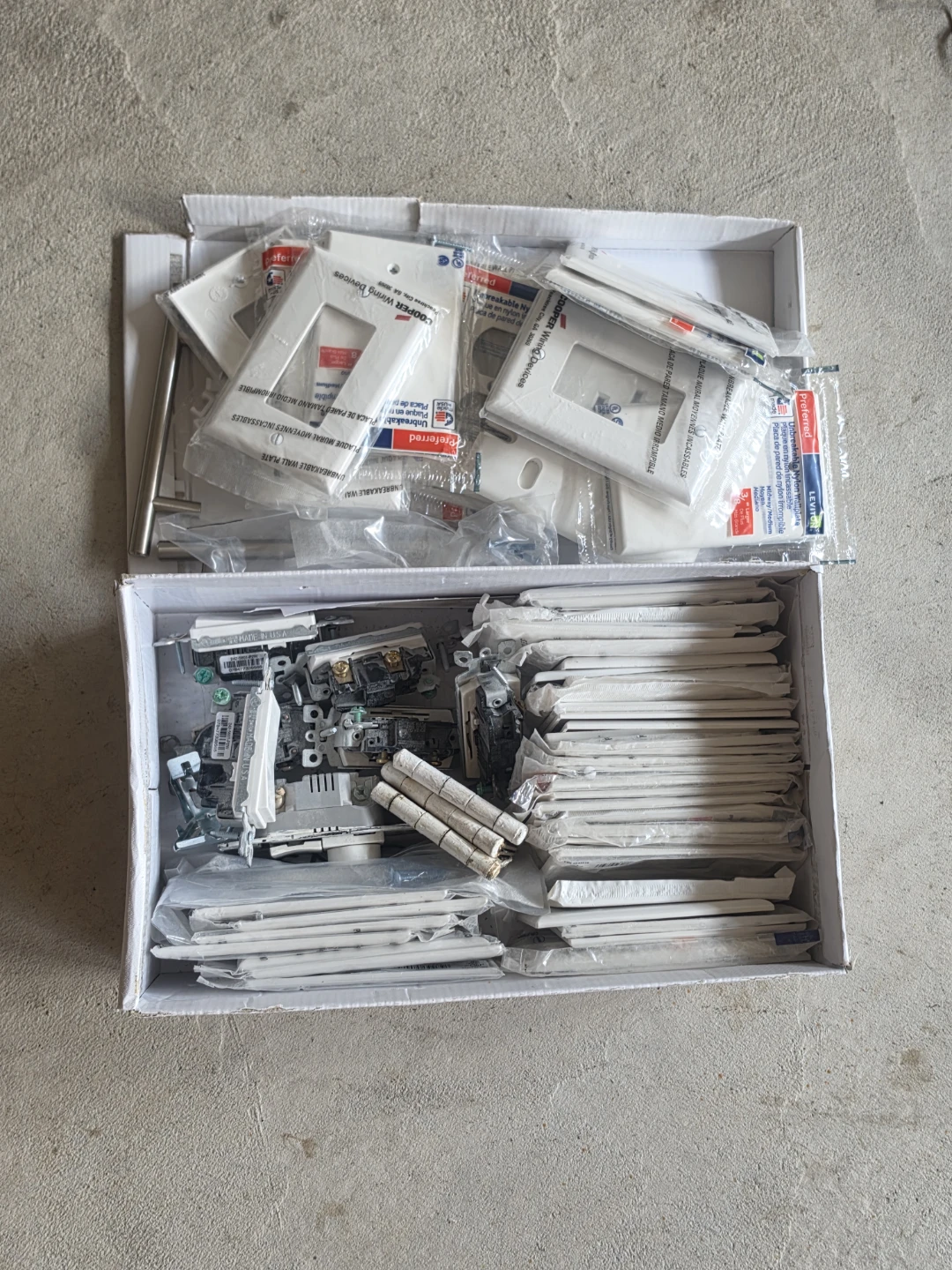 Leviton and Cooper Unbreakable Nylon wall plates