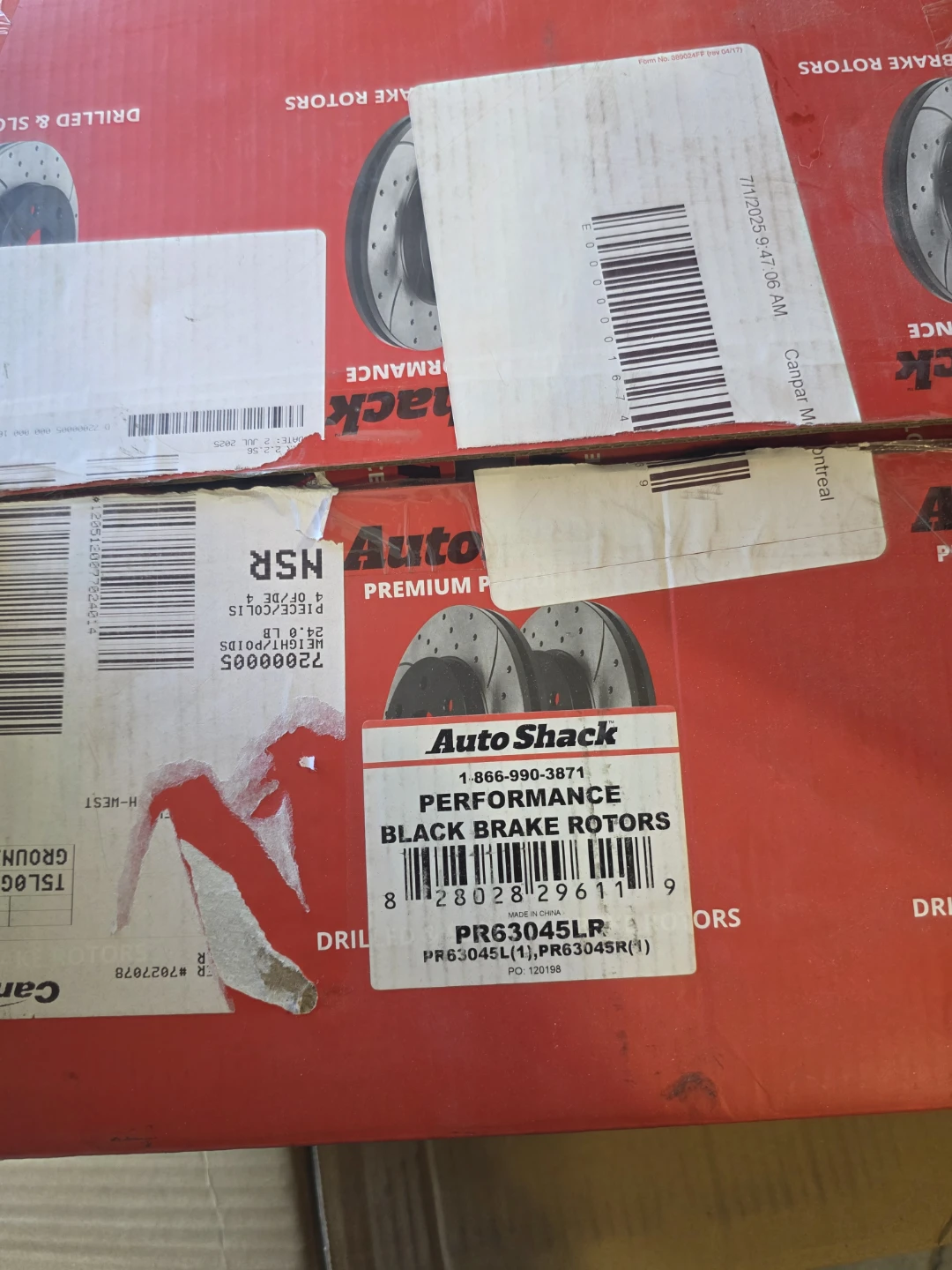 Auto Shack Performance Black Brake Rotors PR63045LR