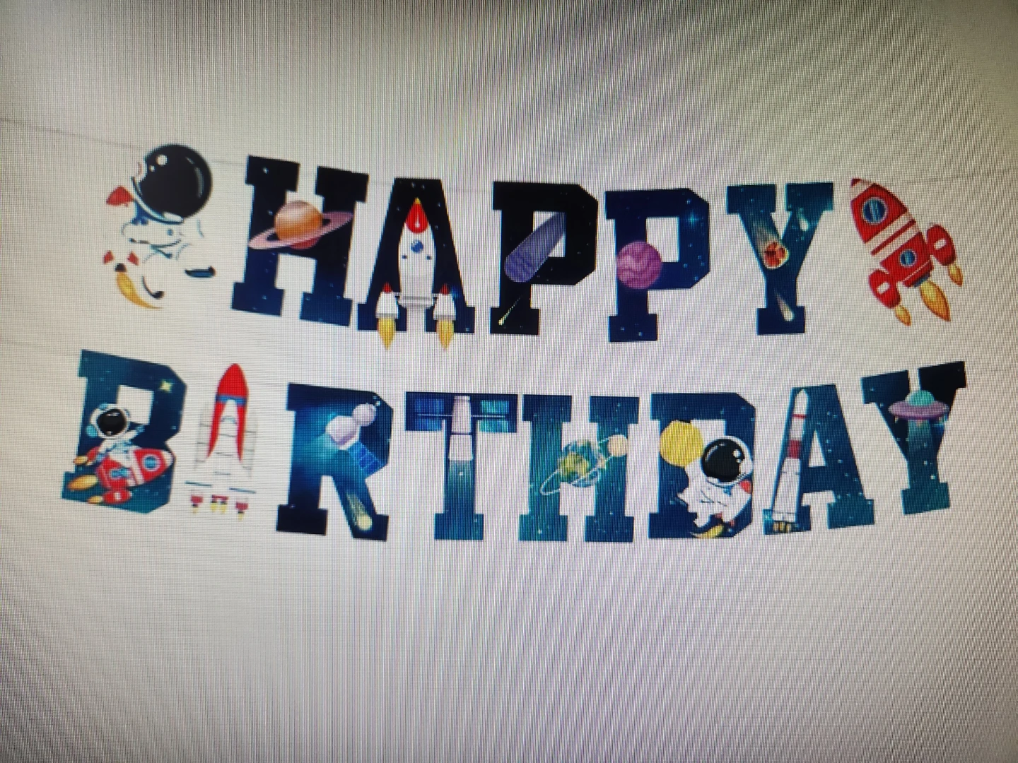 Outer Space Birthday Banner & Party Decor Set - photo 5