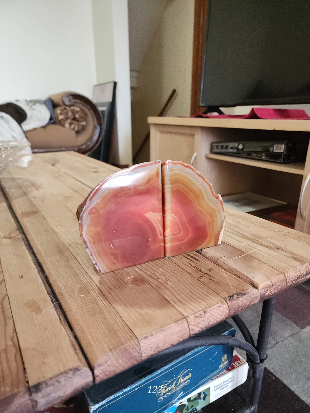 Agate Geode Bookends