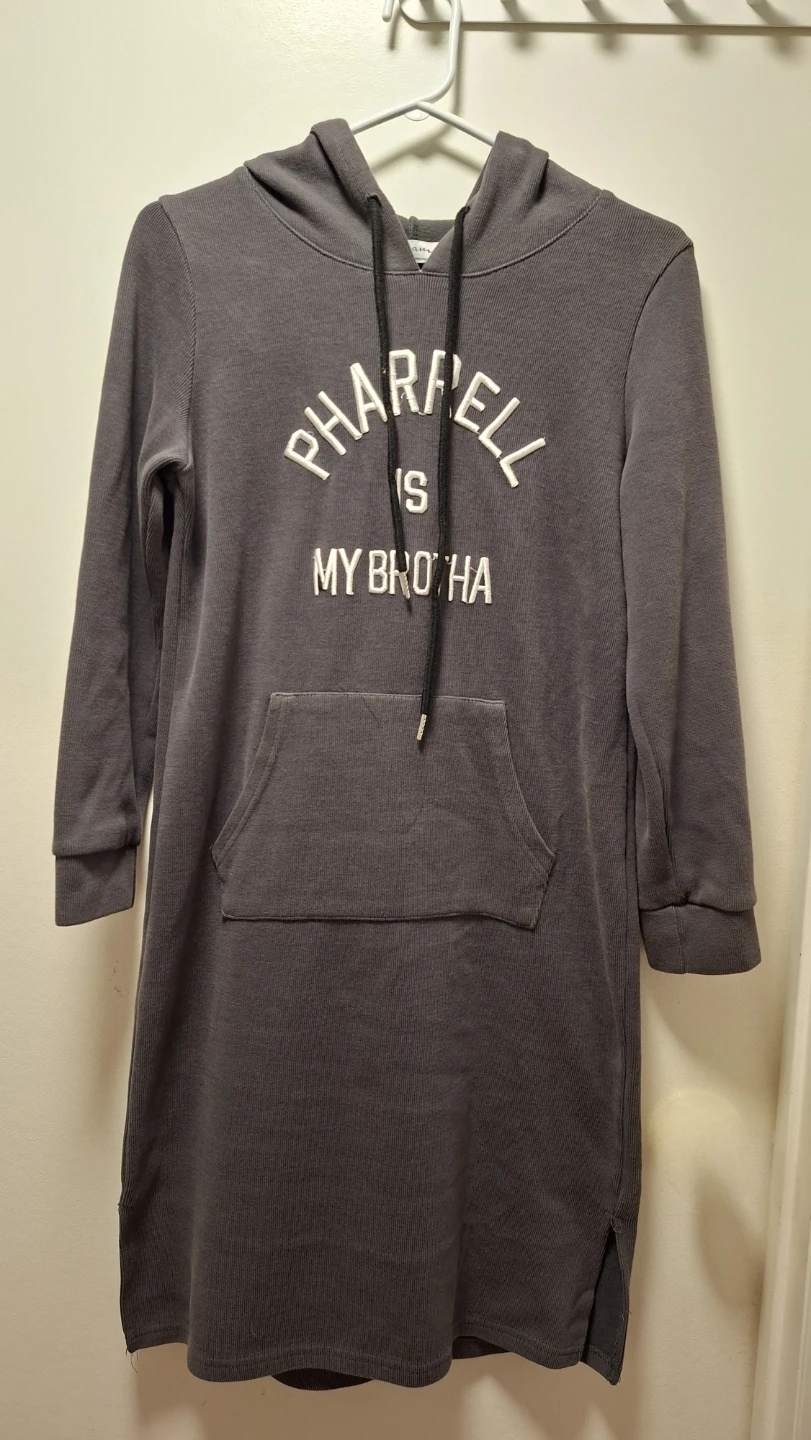 Elpam Charcoal Hooded Dress Pharrell is My Bro'tha