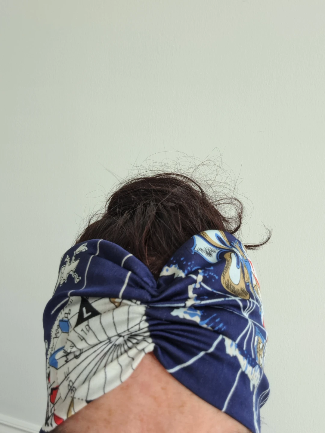 Blue World Map Twist Headband - photo 2