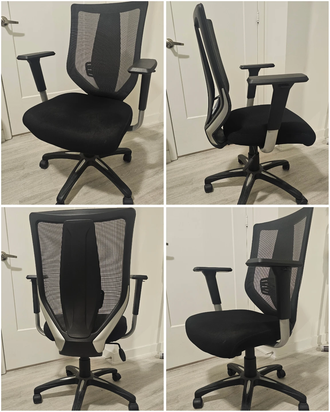 Black Office Chair with Wheels