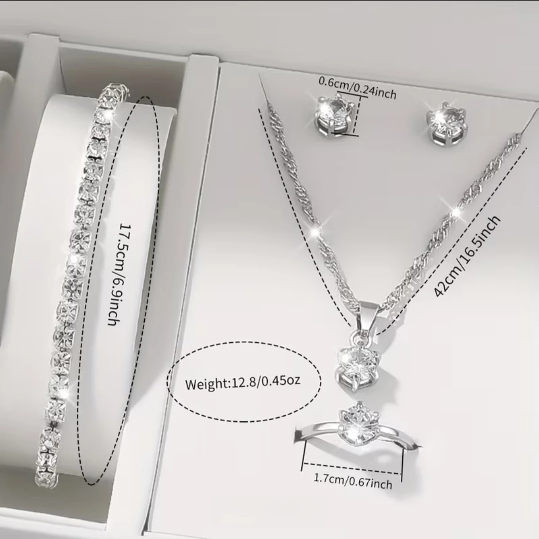 White Quartz Watch with Jewelry Set. *Brand New* - photo 4