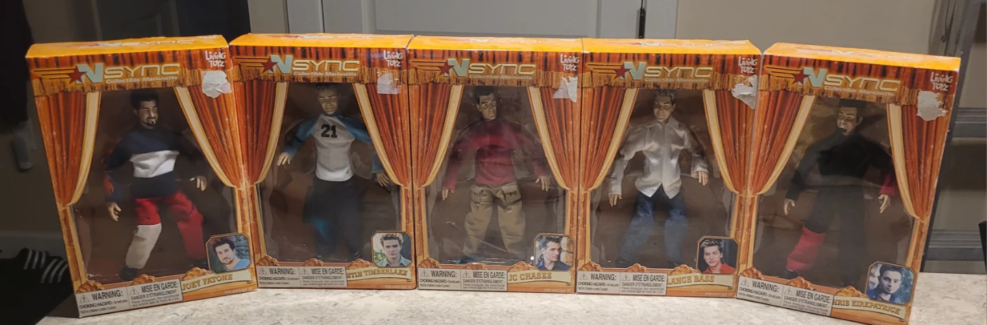 N Sync Collectible Marionettes - Lot of 5 never been opened