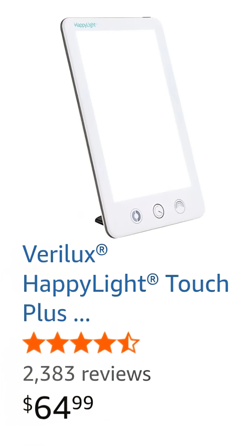 Verilux HappyLight Touch Plus LED Light Therapy Lamp - photo 5