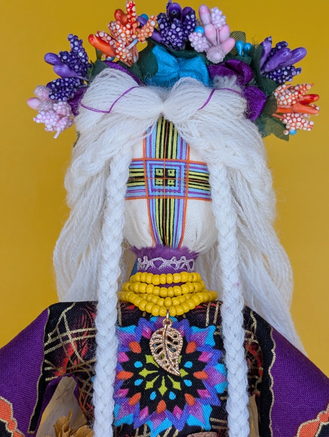 Handmade Purple Motanka Berehynia - Ukrainian heritage - photo 2