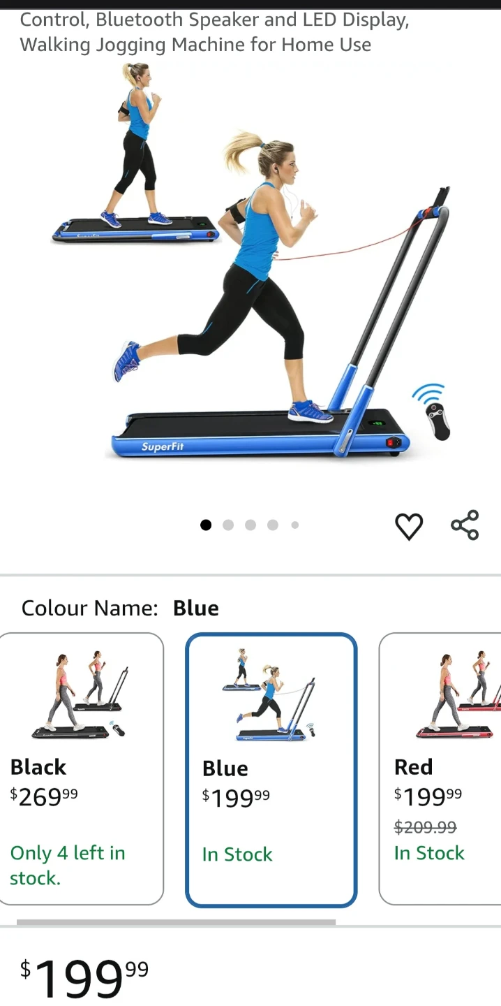SuperFit Folding Treadmill / Walking Pad – Like New