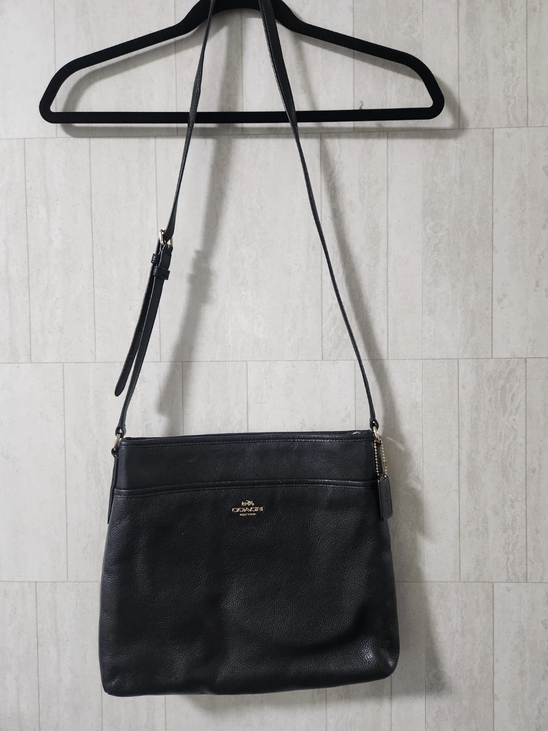 Coach Black Leather Shoulder Bag